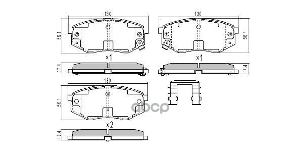 Колодки Тормозные Передние Kia Sonata Vi (Yf) FREMAX арт. FBP1890