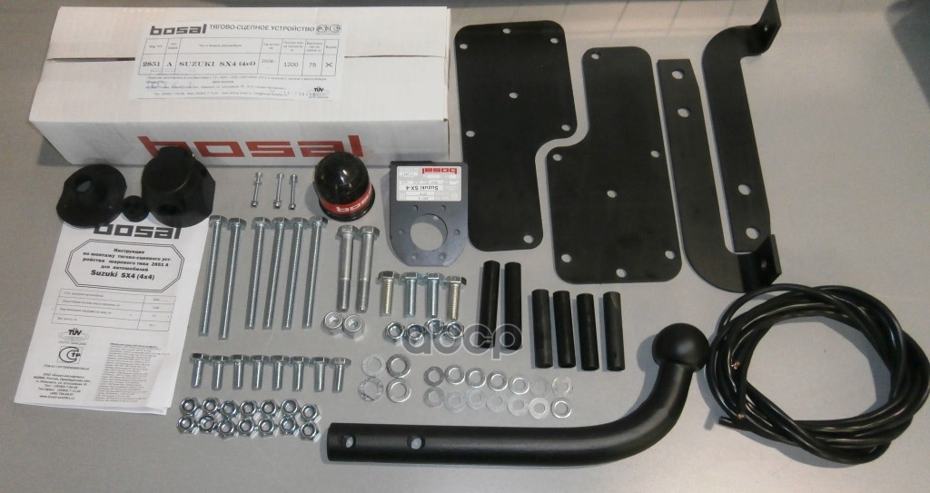 Фаркоп Suzuki SX4 хетчбек 2006-2014, FIAT Sedici 2006-2008 крепление шара на дву