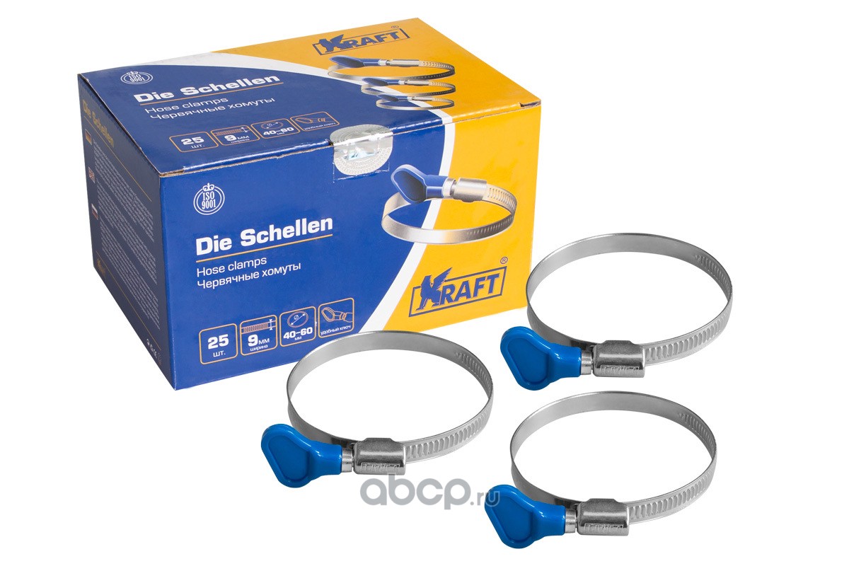 Kraft KT880508 Хомут с ключом 40-60 мм