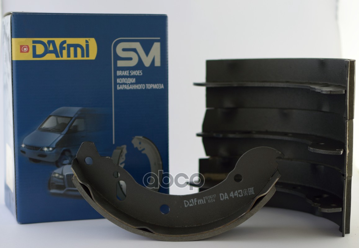 DAFMI DA443 КОЛОДКИ ТОРМ. БАРАБАННЫЕ (ГАЗ 3302-3502090, ГАЗЕЛЬ NEXT)