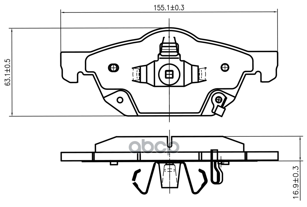 Комплект передних тормозных колодок, дисковый тормоз