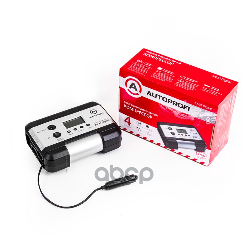 Компрессор Autoprofi 30 л/мин до 7 атм 120 Вт цифровой дисплей тест АКБ и генератора металлический AK-35 Digital
