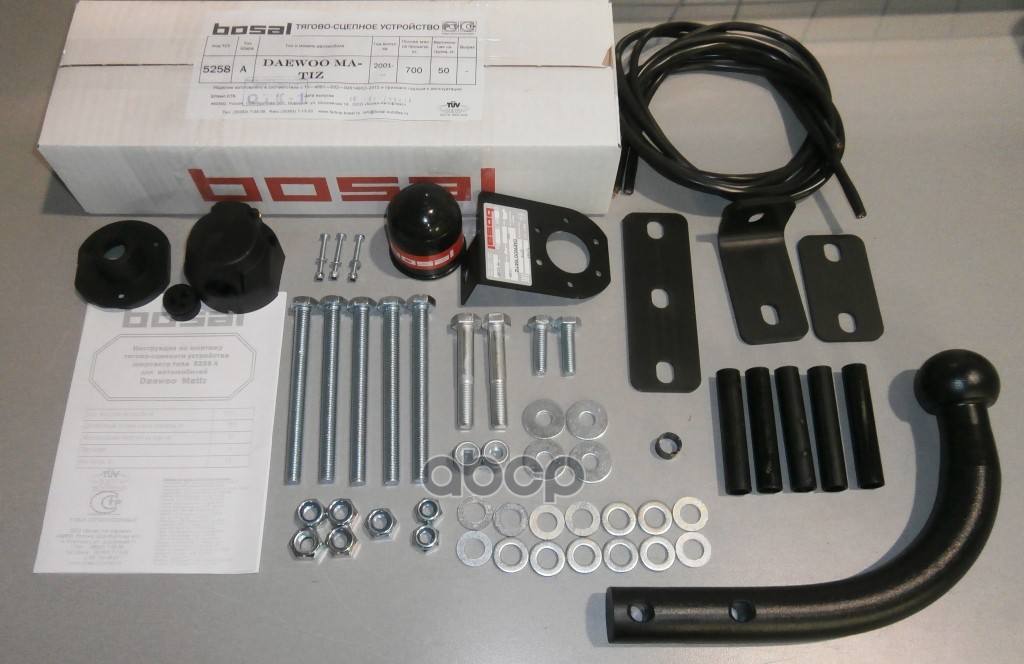 Фаркоп Daewoo Matiz хетчбек 2001-2015, Ravon Matiz 2015-2020 крепление шара на д