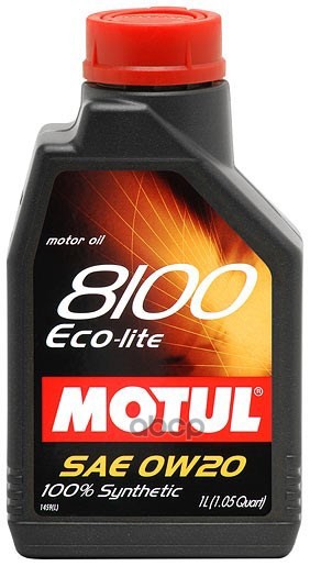 MOTUL Motul 8100 Eco-Lite 0W20 Sp/Gf-6A  1Л. 100% Синт. (Бенз. Япон. & Амер. А/М) (Масло Моторн.)
