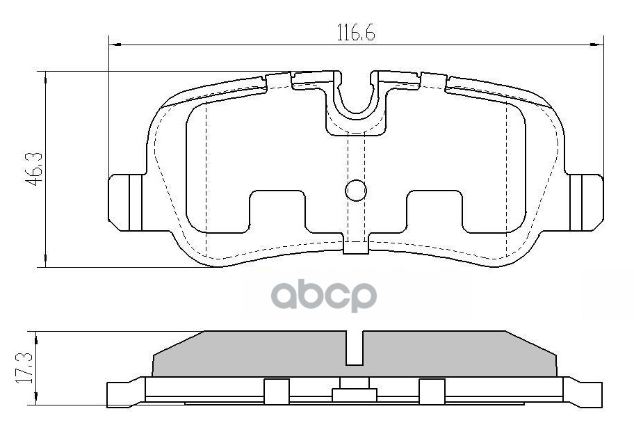 Комплект задних тормозных колодок, дисковый тормоз
