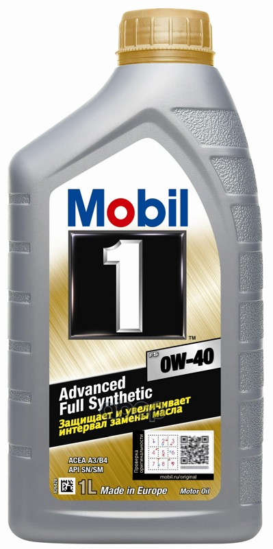 Mobil Синтетика 0W-40 1 Л.