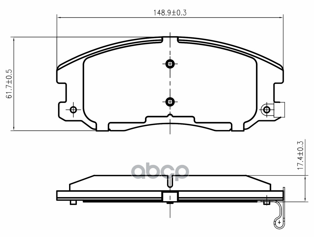 Комплект передних тормозных колодок, дисковый тормоз