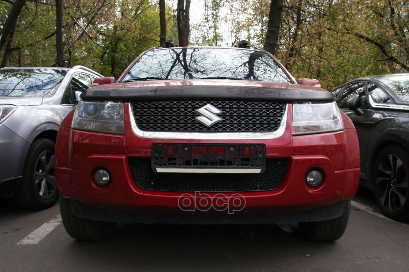 Сетка на бампер внешняя для SUZUKI Grand Vitara 2010-2012, черн., 15 мм / Сузуки