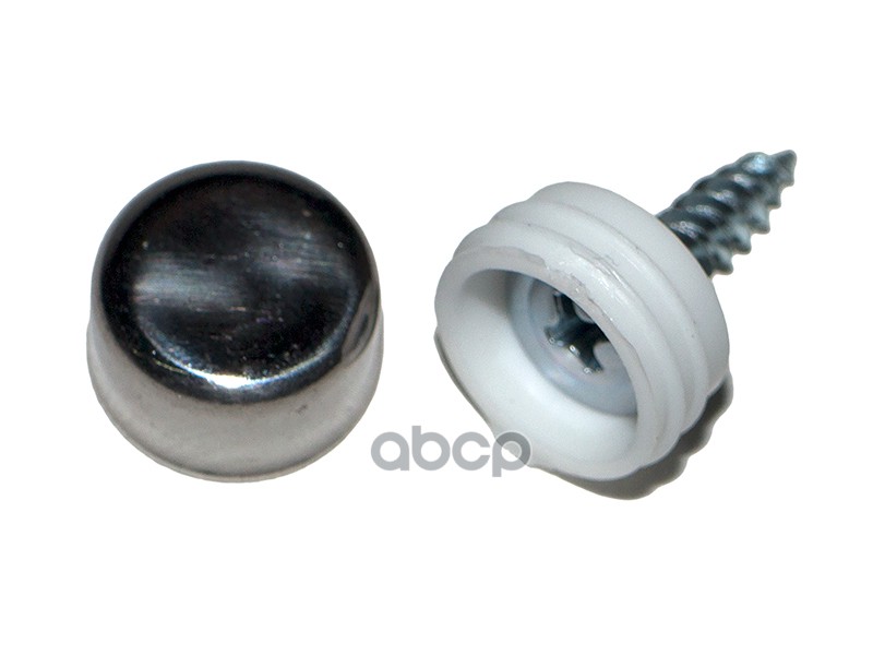 Крепеж номерного знака саморезы хром нержавейка 4 шт. DolleX 111015