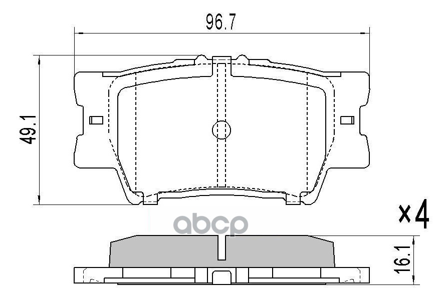Комплект задних тормозных колодок, дисковый тормоз