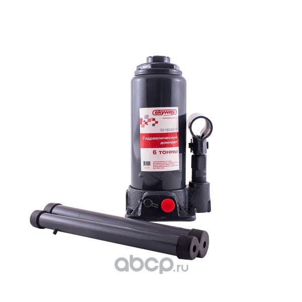 Skyway S01804017 Домкрат гидравлический бутылочный SKYWAY с клапаном  6т h 195-380мм в коробке+сумка