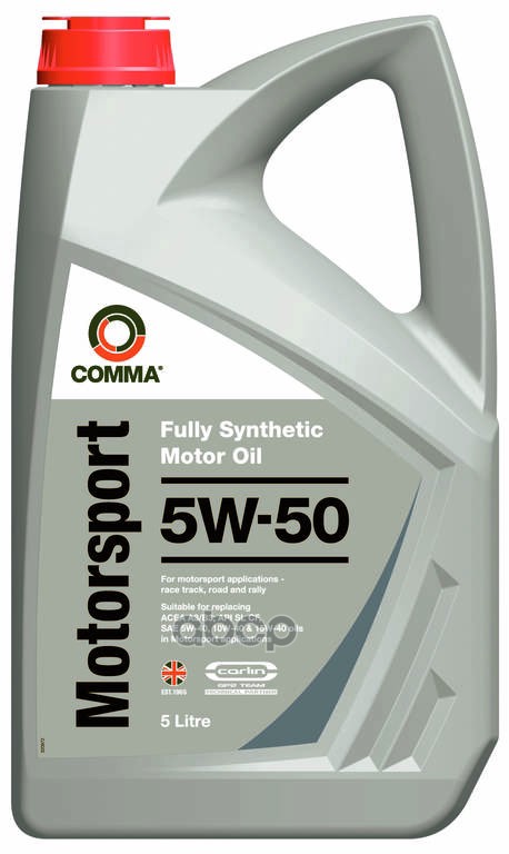 Comma 5W50 Motorsport (5L) Масло Мот.!  Suitable For Replacing Acea A3/B3, Api Sl Cf COMMA арт. MS5L