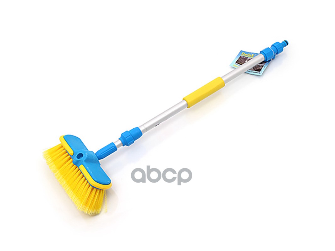 Щетка для мытья телескопическая на шланг  70-100 см с краном Dollex 033883