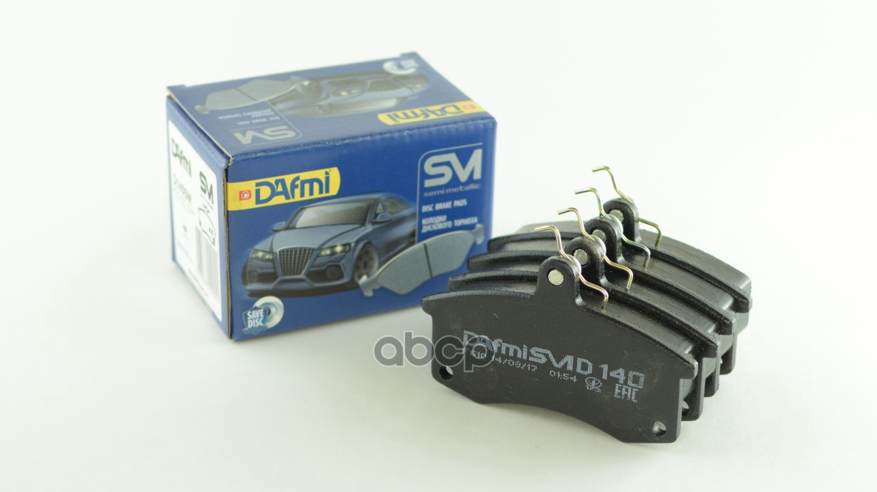 Колодки тормозные дисковые DAFMI SEMI METALLIC, к-т , ( ЛАДА ВАЗ-2110) D140SM_Д1