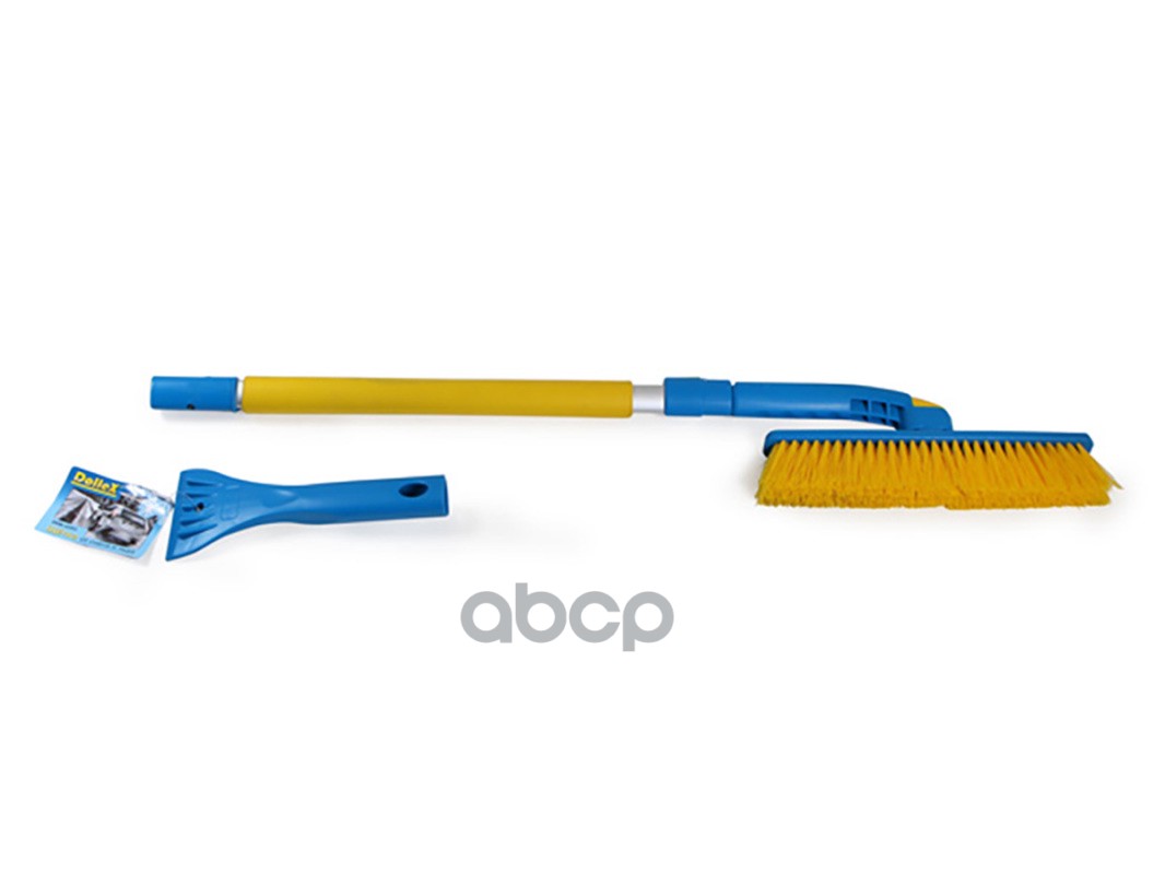 Щетка для снега со скребком телескопич. 90-130 см расщепл. мягкая ручка DolleX 049287