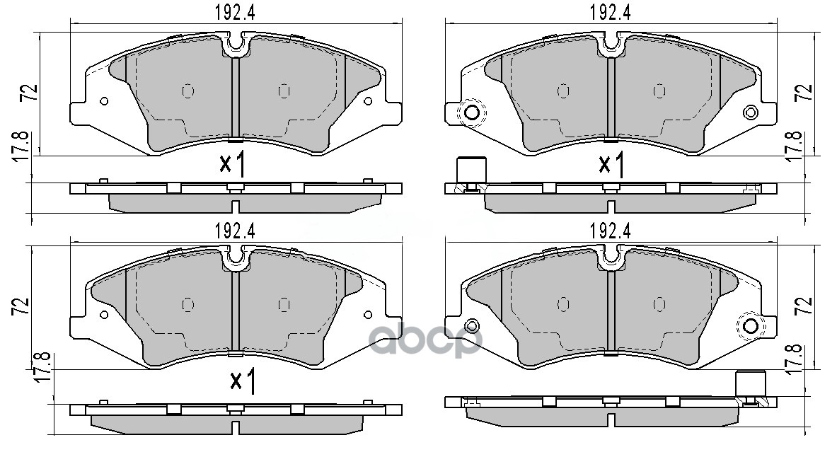 LR001 Колодки тормозные передние BARNETT