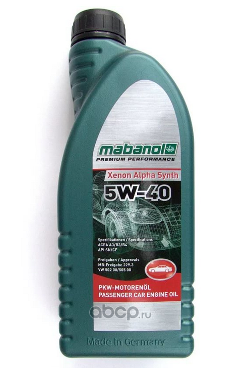 MABANOL 4260420490010 Mabanol Xenon Alpha Synth 5W-40, 4 L
