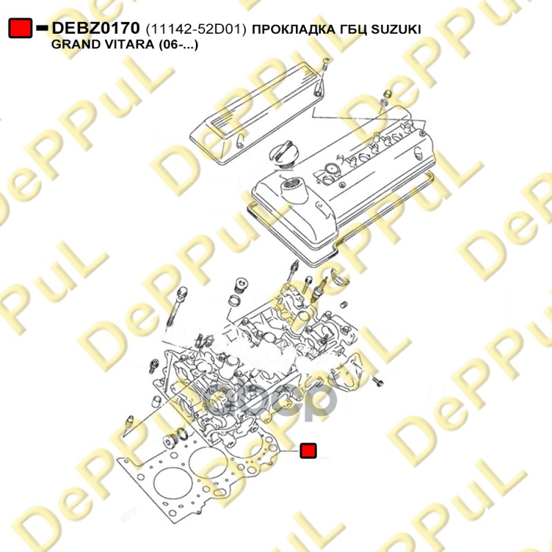 ПРОКЛАДКА ГБЦ SUZUKI GRAND VITARA (06-...) (--, РОССИЯ)