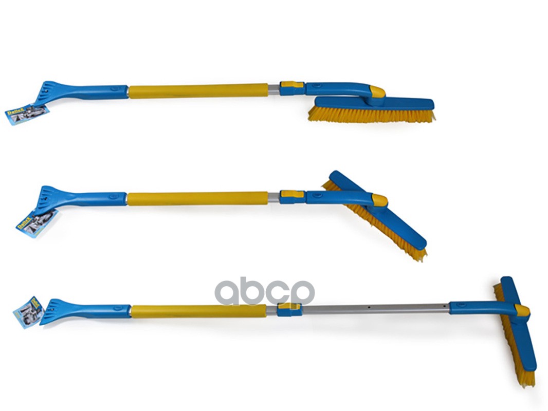 Щетка для снега со скребком телескопич. 90-130 см расщепл. мягкая ручка DolleX 049287