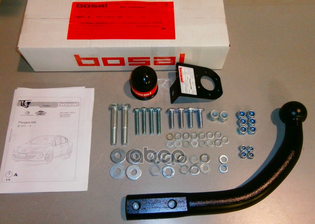 Фаркоп Peugeot 408 2012-2021 крепление шара на двух болтах