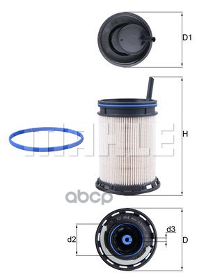 Фильтр топл. AUDI/VW/SKODA/SEAT 1.6D-2.0D Mahle/Knecht арт. KX494D