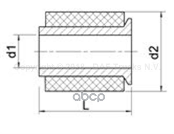 сайлентблок кабины (рм) 20x90x70 DAF F95/95XF/95XF530