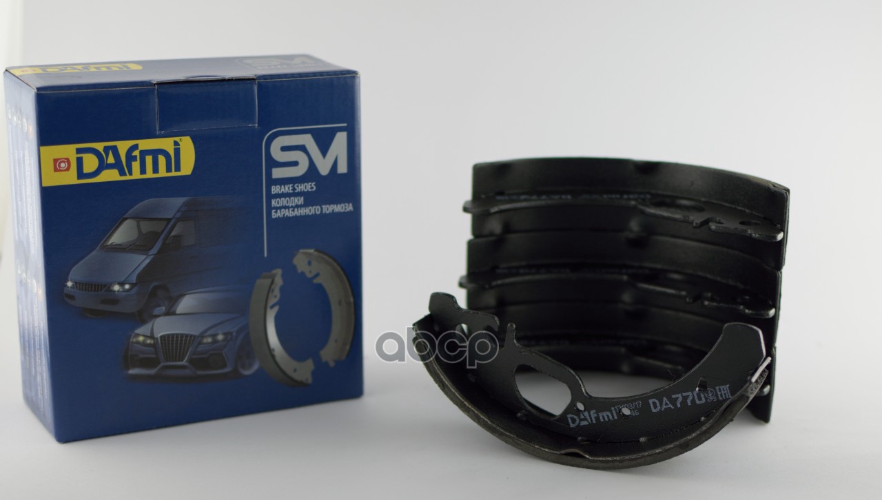 Колодки тормозные задние барабанные DAFMI , к-т., ( 1118 Калина, 2170 Приора с A
