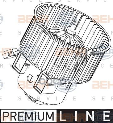 Вентилятор салона BEHR HELLA SERVICE арт. 8EW 351 040-271