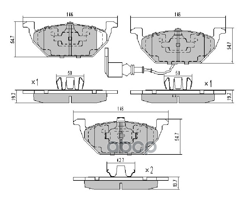 Комплект передних тормозных колодок, дисковый тормоз