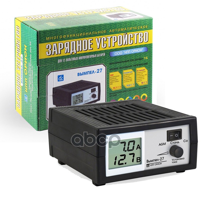 Зарядное Устройство! Вымпел-27 (Автомат,0-7А, 14.1/14.8/16В, Жк Индикатор) ВЫМПЕЛ арт. 2045