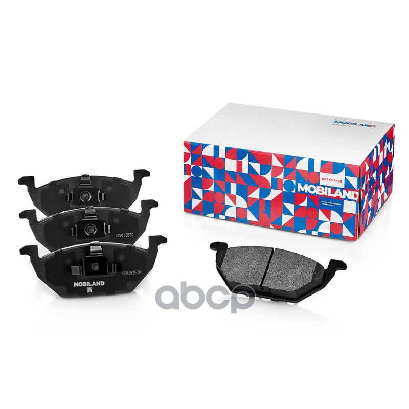 Колодки тормозные дисковые передние (4 шт.) с п/шум. пласт. для а/м VW POLO VI (AW1, BZ1), SKODA RAP MOBILAND арт. 429103530