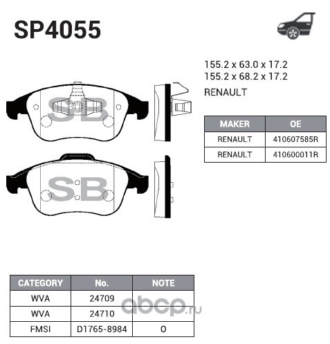 Sangsin brake SP4055
