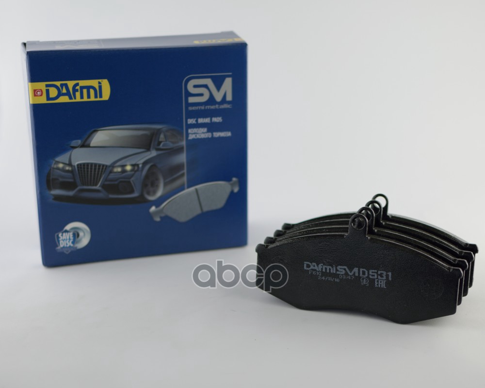 Колодки тормозные дисковые DAFMI SEMI METALLIC, к-т., ( Зил 5301 Бычок ) D531SM_