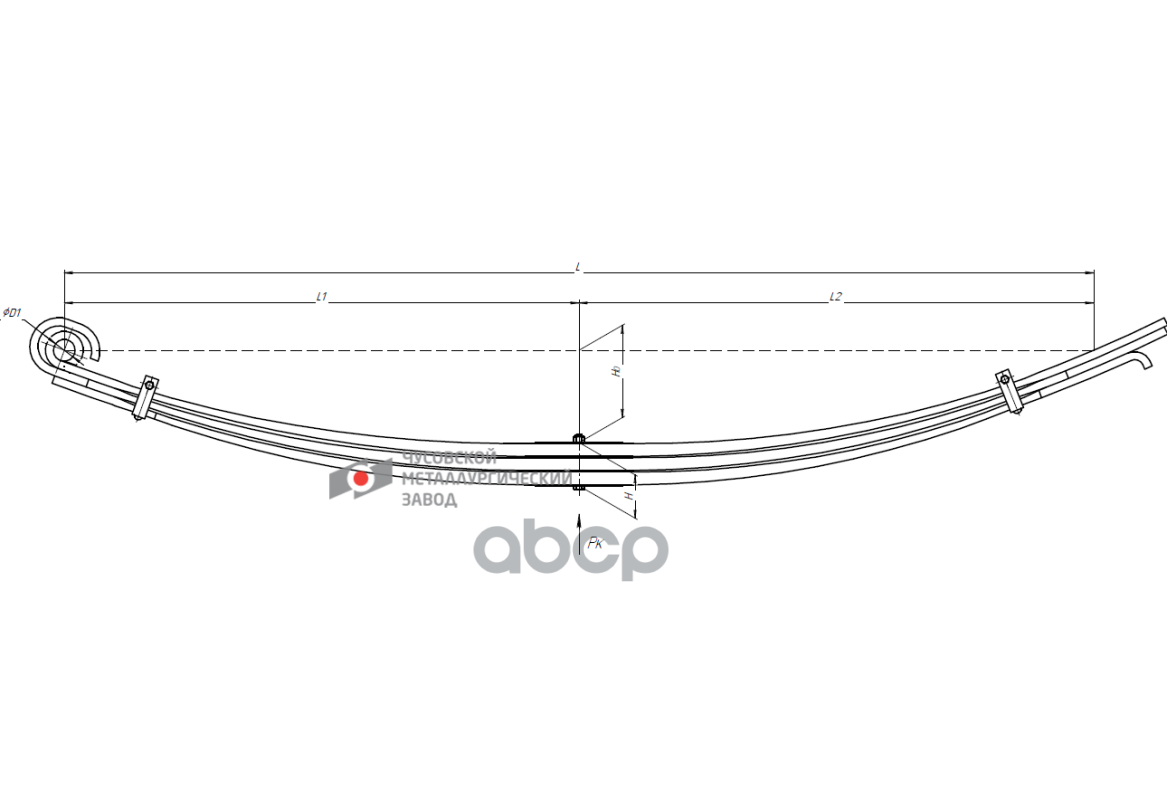 Рессора многолистовая в сборе