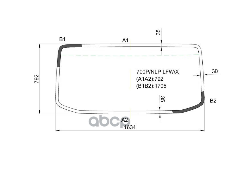 Стекло лобовое (Сборка Россия ЕВРО 4) Isuzu ELF NMR 12- / ELF NPRNQR 06-12 XYG арт. 700P/NLP LFW/X