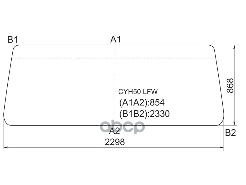 Стекло лобовое Foton Auman 06- / Isuzu Giga 94-23 XYG арт. CYH50 LFW