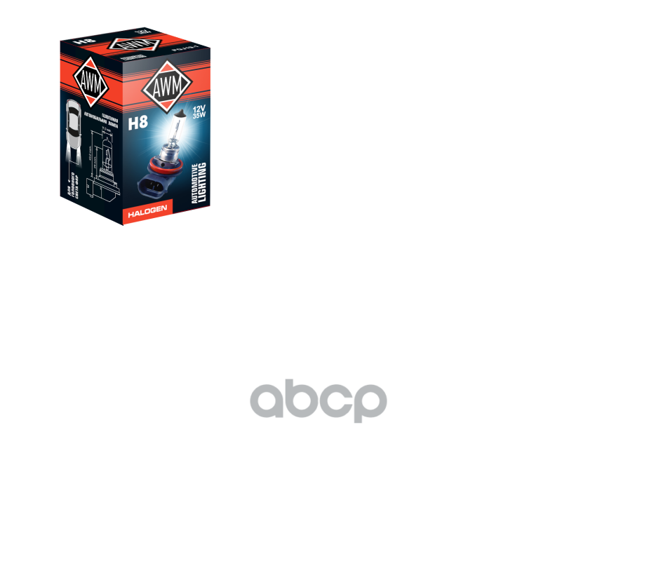 Автолампа галогенная AWM H8 12V 35W (PGJ19-1)