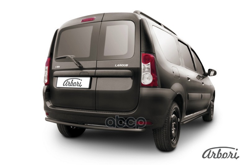 Защита заднего бампера d42 Arbori черн. для LADA LARGUS 2012-нв / Лада Ларгус