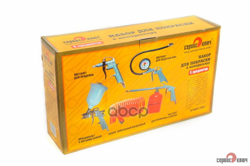 Набор для покраски Сервис Ключ (пистолет продувочныи, подкачка шин, мовиль, кр