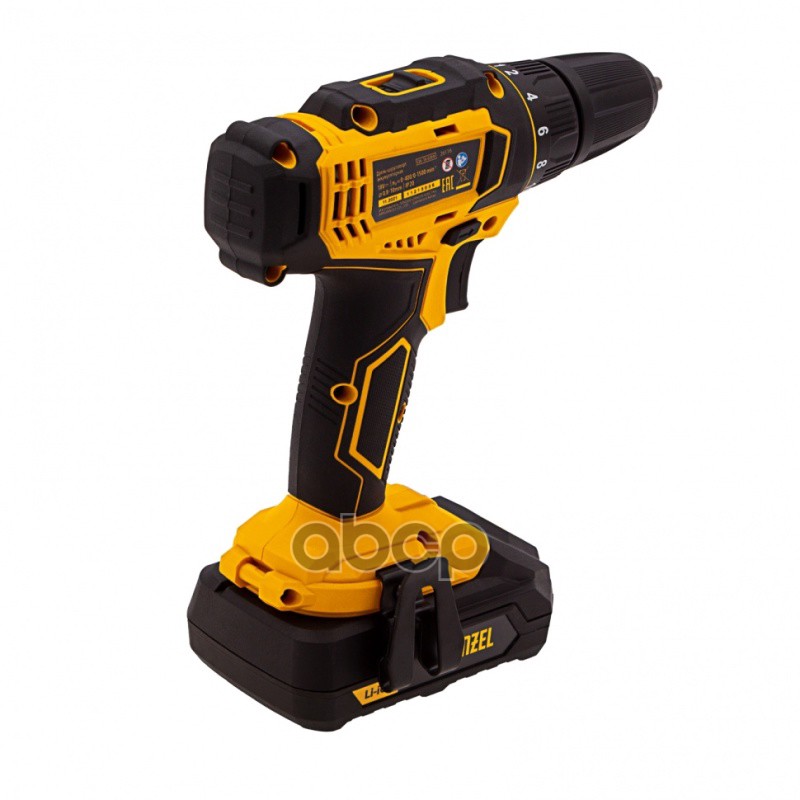 Дрель-шуруповерт аккумуляторный 18.0В (2АКБ Li-Ion) DENZEL