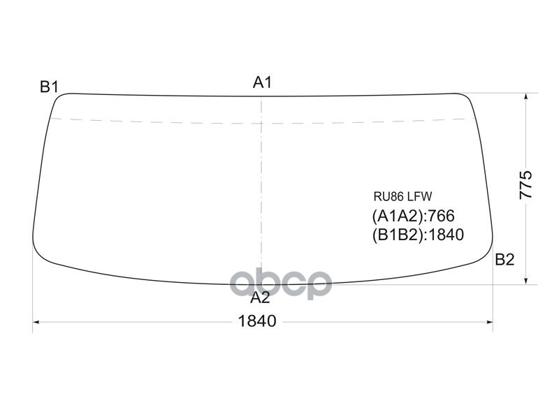 Стекло лобовое Hino 300 07- / Dutro 02-11 XYG арт. RU86 LFW