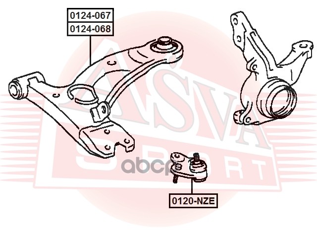 РЫЧАГ ПЕРЕДНИЙ НИЖНИЙ ЛЕВЫЙ