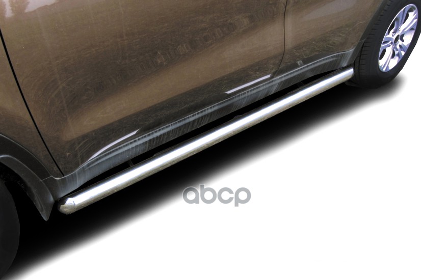 Защита порогов d57 труба Arbori нерж. сталь для Kia SPORTAGE 2016-2018 / Киа Спо