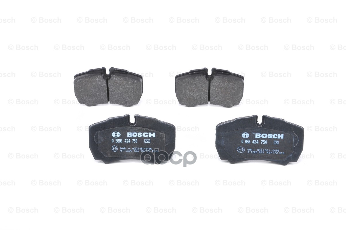 0 986 424 750 Колодки Дисковые Задние! Ford Transit 2.2Tdci-3.2Tdci 06>, Iveco Daily 2.3D-3.0D 02> Bosch арт. 0986424750