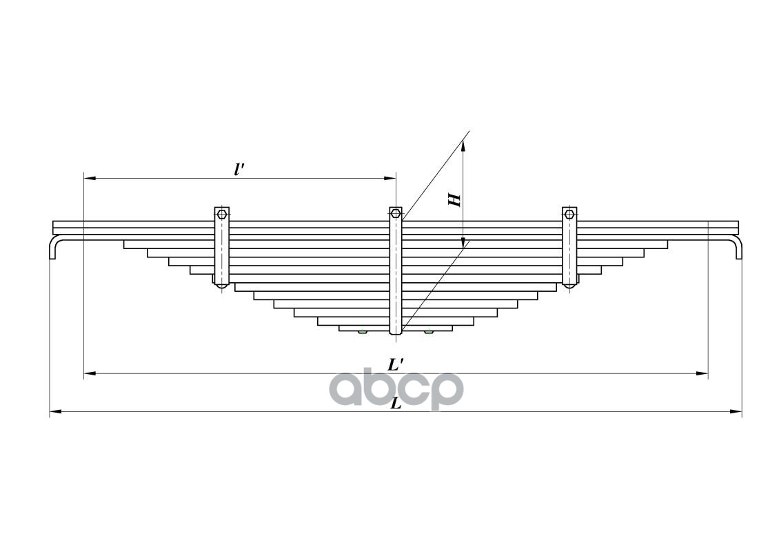 55111-2912012-01 Рессора задняя КамАЗ 65115, 55111, 43118 14 листов