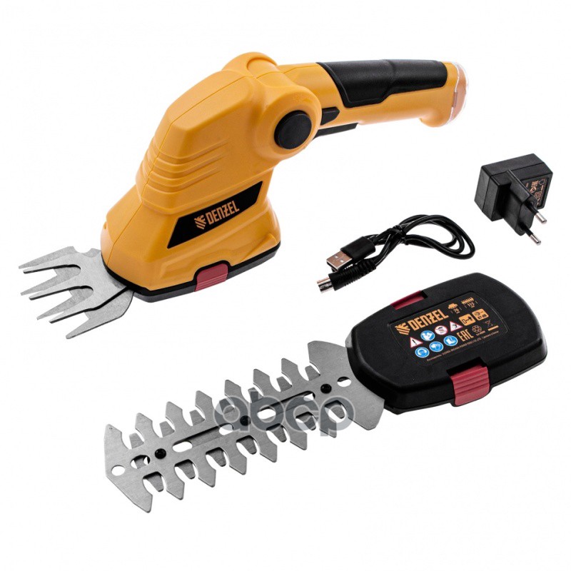 Кусторез (триммер) аккумуляторный 3.8В 1.5Ач DENZEL