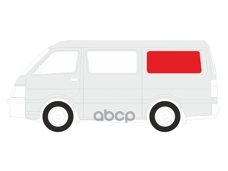 Стекло кузова боковое (не опускное) (Слева/ Цвет зеленый) Hyundai H1 97-07 / JAC Refine 06-11 XYG арт. H-I SR/LH/X