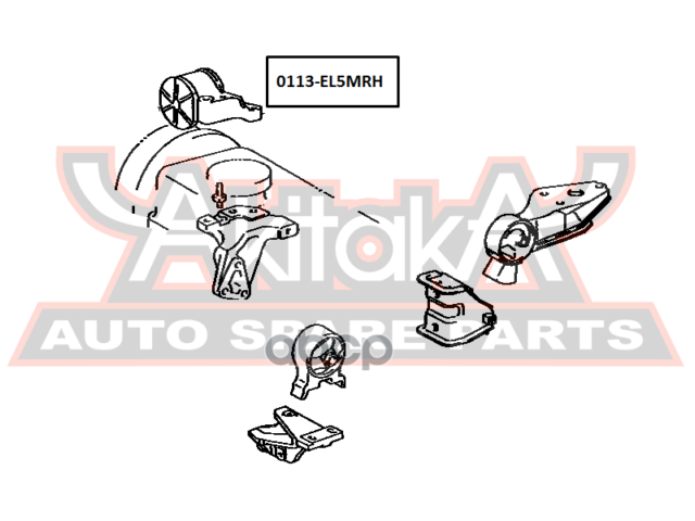 Сайлентблок правой подушки двигателя mt TOYOTA CORSA/TERCEL EL5#/NL50 1994-1999