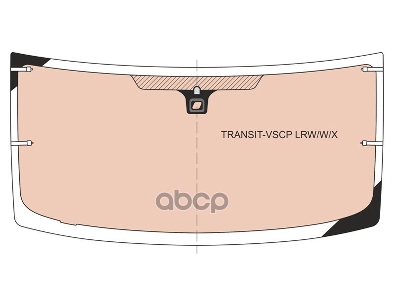 Стекло лобовое (Обогрев полный/ Датчик дождя) Ford Transit 00-14 XYG арт. TRANSIT-VSCP LFW/W/X