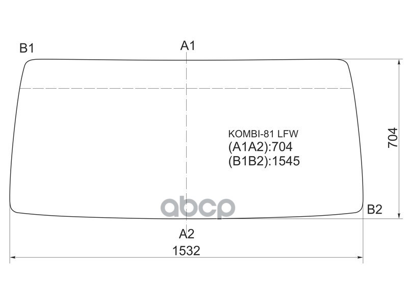 Стекло лобовое Volkswagen Transporter 79-92 XYG арт. KOMBI-81 LFW